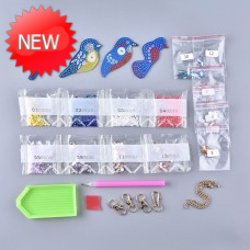 Rhinestone Art Kit - Bird Keyrings